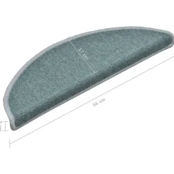 vidaXL - Tapijt Traptrede - Blauw - Polypropyleen