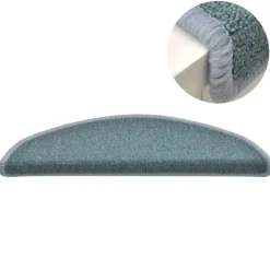 vidaXL - Tapijt Traptrede - Blauw - Polypropyleen