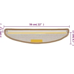 vidaXL - Tapijt Traptrede - Beige - Polypropyleen