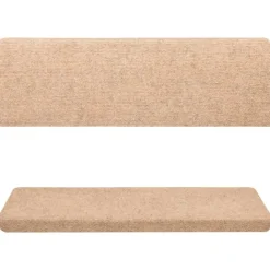vidaXL - Tapijt Traptrede - Crème - Polypropyleen - 15 stuks