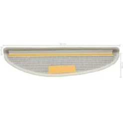 vidaXL - Tapijt Traptrede - Wit - Polypropyleen