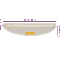 vidaXL - Tapijt Traptrede - Wit - Polypropyleen