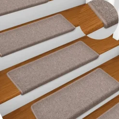 vidaXL - Tapijt Traptrede - Bruin - Polypropyleen