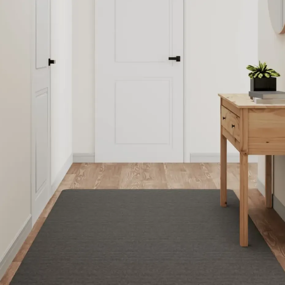 vidaXL - Tapijtloper - Antraciet - Stof - 100 x 180 cm