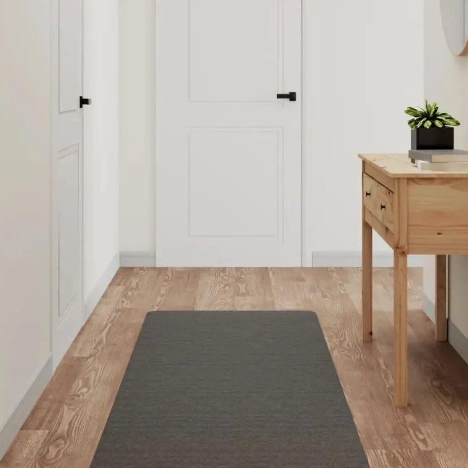 vidaXL - Tapijtloper - Antraciet - Stof - 60 x 180 cm