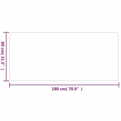 vidaXL - Tapijtloper - Antraciet - Stof - 80 x 180 cm