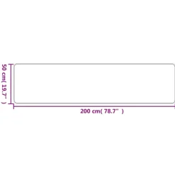 vidaXL - Tapijtloper - Bruin - Stof - 50 x 200 cm
