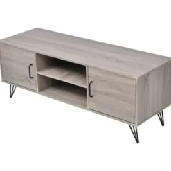 vidaXL - Televisiemeubel - Grijs - MDF