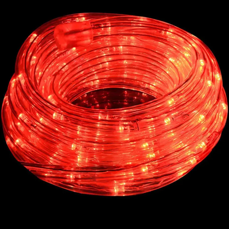 vidaXL - Touwenlicht met 1200 LED 50 m - Rood - PVC
