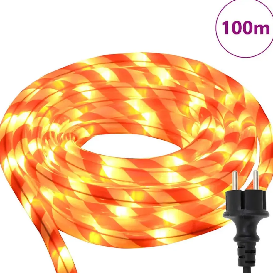 vidaXL - Touwenlicht met 2400 LED 100 m - Wit en rood - PVC
