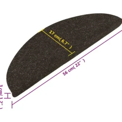 vidaXL - Trapmat - Antraciet - Stof - 56 x 17 x 3 cm - 10 stuks