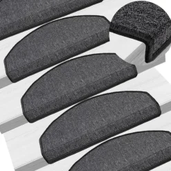 vidaXL - Trapmat - Antraciet - Polypropyleen