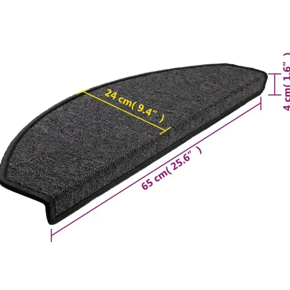 vidaXL - Trapmat - Antraciet - Polypropyleen