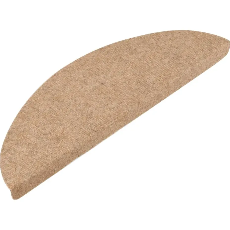 vidaXL - Trapmat - Beige - Stof - 56 x 17 x 3 cm - 10 stuks