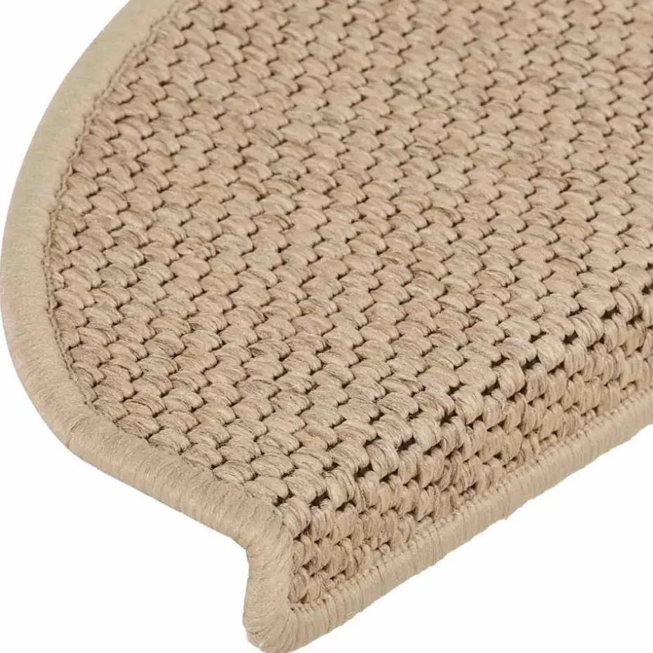vidaXL - Trapmat - Beige - Stof - 65 x 21 x 4 cm - 15 stuks