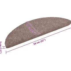 vidaXL - Trapmat - Bruin - Polypropyleen - 56 x 17 x 3 cm - 15 stuks