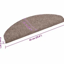 vidaXL - Trapmat - Bruin - Polypropyleen - 65 x 21 x 4 cm - 15 stuks