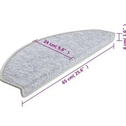 vidaXL - Trapmat - Grijs - Polypropyleen