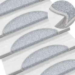 vidaXL - Trapmat - Grijs - Polypropyleen