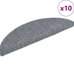 vidaXL - Trapmat - Grijs - Polypropyleen - 56 x 17 x 3 cm - 10 stuks