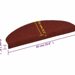 vidaXL - Trapmat - Rood - Polypropyleen - 65 x 21 x 4 cm - 15 stuks