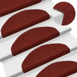 vidaXL - Trapmat - Rood - Polypropyleen - 65 x 21 x 4 cm - 5 stuks