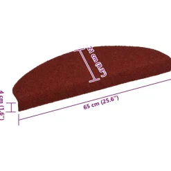 vidaXL - Trapmat - Rood - Polypropyleen - 65 x 21 x 4 cm - 5 stuks