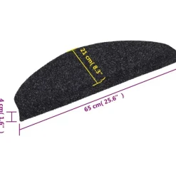vidaXL - Trapmat - Zwart - Polypropyleen - 65 x 21 x 4 cm - 15 stuks