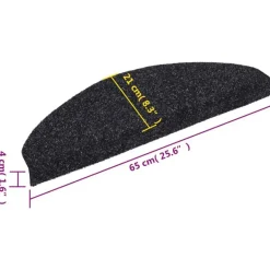 vidaXL - Trapmat - Zwart - Polypropyleen - 65 x 21 x 4 cm - 10 stuks