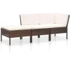 vidaXL - Tuin Loungeset - Bruin - Poly rattan