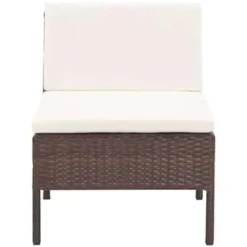 vidaXL - Tuin Loungeset - Bruin - Poly rattan