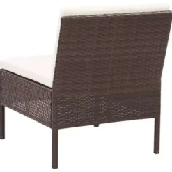 vidaXL - Tuin Loungeset - Bruin - Poly rattan
