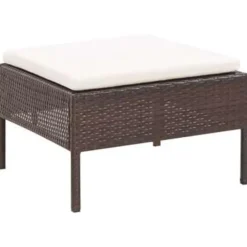 vidaXL - Tuin Loungeset - Bruin - Poly rattan