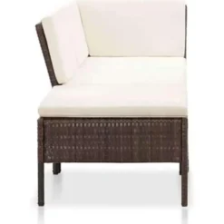 vidaXL - Tuin Loungeset - Bruin - Poly rattan
