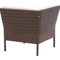 vidaXL - Tuin Loungeset - Bruin - Poly rattan