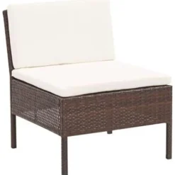 vidaXL - Tuin Loungeset - Bruin - Poly rattan