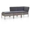 vidaXL - Tuin Loungeset - Grijs - Poly rattan