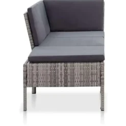 vidaXL - Tuin Loungeset - Grijs - Poly rattan
