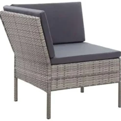 vidaXL - Tuin Loungeset - Grijs - Poly rattan