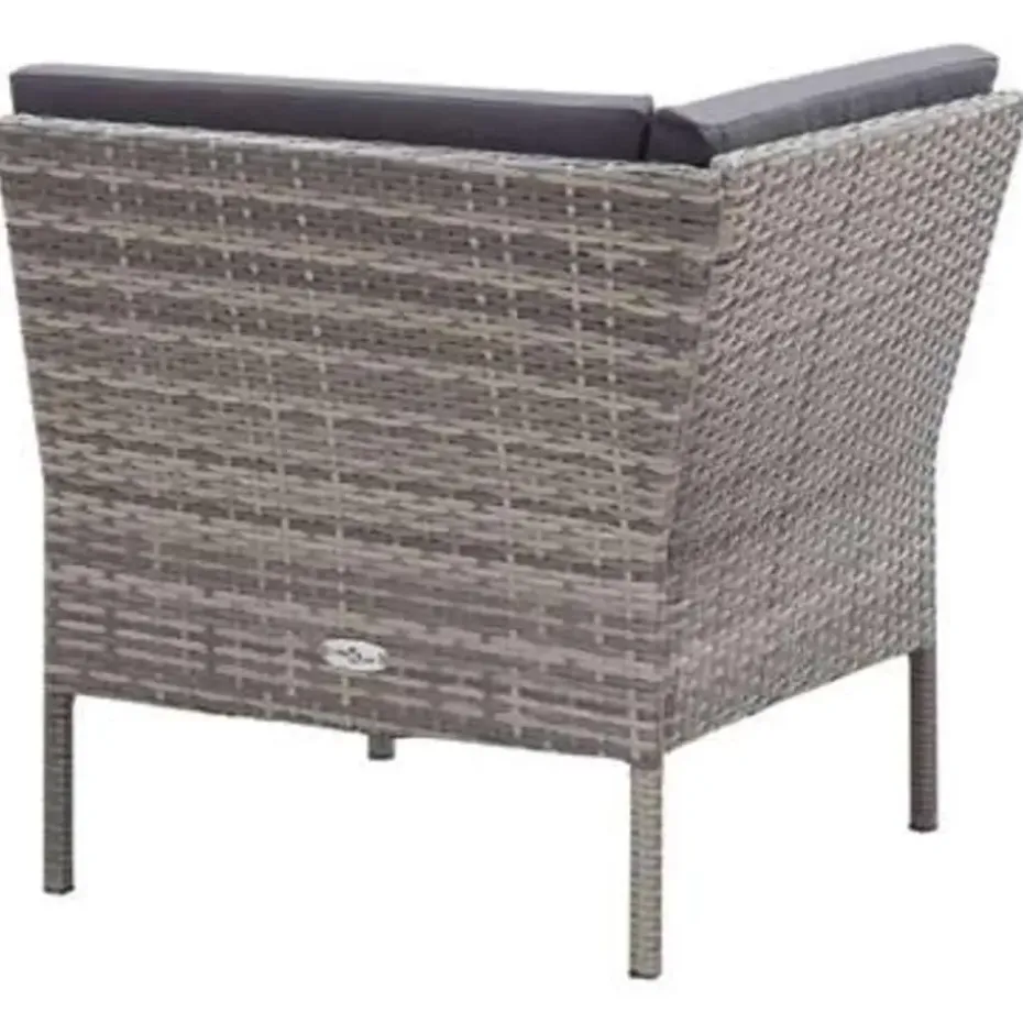 vidaXL - Tuin Loungeset - Grijs - Poly rattan