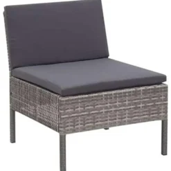 vidaXL - Tuin Loungeset - Grijs - Poly rattan