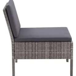 vidaXL - Tuin Loungeset - Grijs - Poly rattan