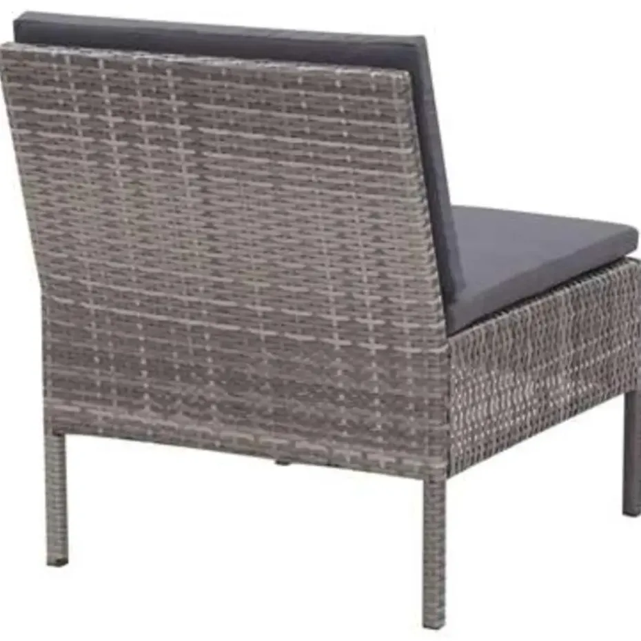 vidaXL - Tuin Loungeset - Grijs - Poly rattan