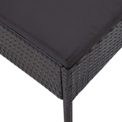 vidaXL - Tuin Loungeset - Zwart - Poly rattan