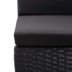 vidaXL - Tuin Loungeset - Zwart - Poly rattan