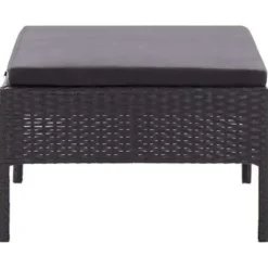 vidaXL - Tuin Loungeset - Zwart - Poly rattan