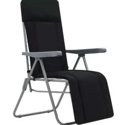 vidaXL - Tuin Stoel - Zwart - Stof - 2 stuks