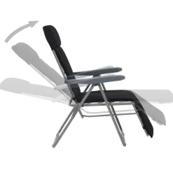 vidaXL - Tuin Stoel - Zwart - Stof - 2 stuks