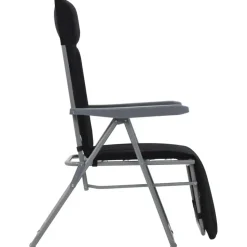 vidaXL - Tuin Stoel - Zwart - Stof - 2 stuks