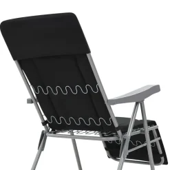 vidaXL - Tuin Stoel - Zwart - Stof - 2 stuks